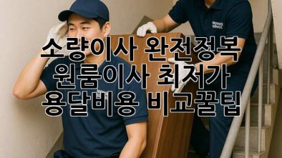소량이사 완전정복 📦 원룸이사 최저가 용달비용 비교꿀팁! 💰