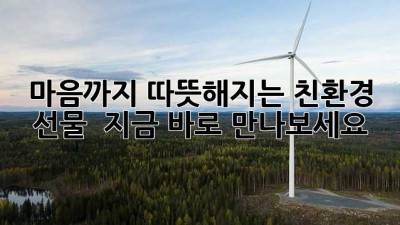 마음까지 따뜻해지는 친환경 선물 🎁 지금 바로 만나보세요! 🌱